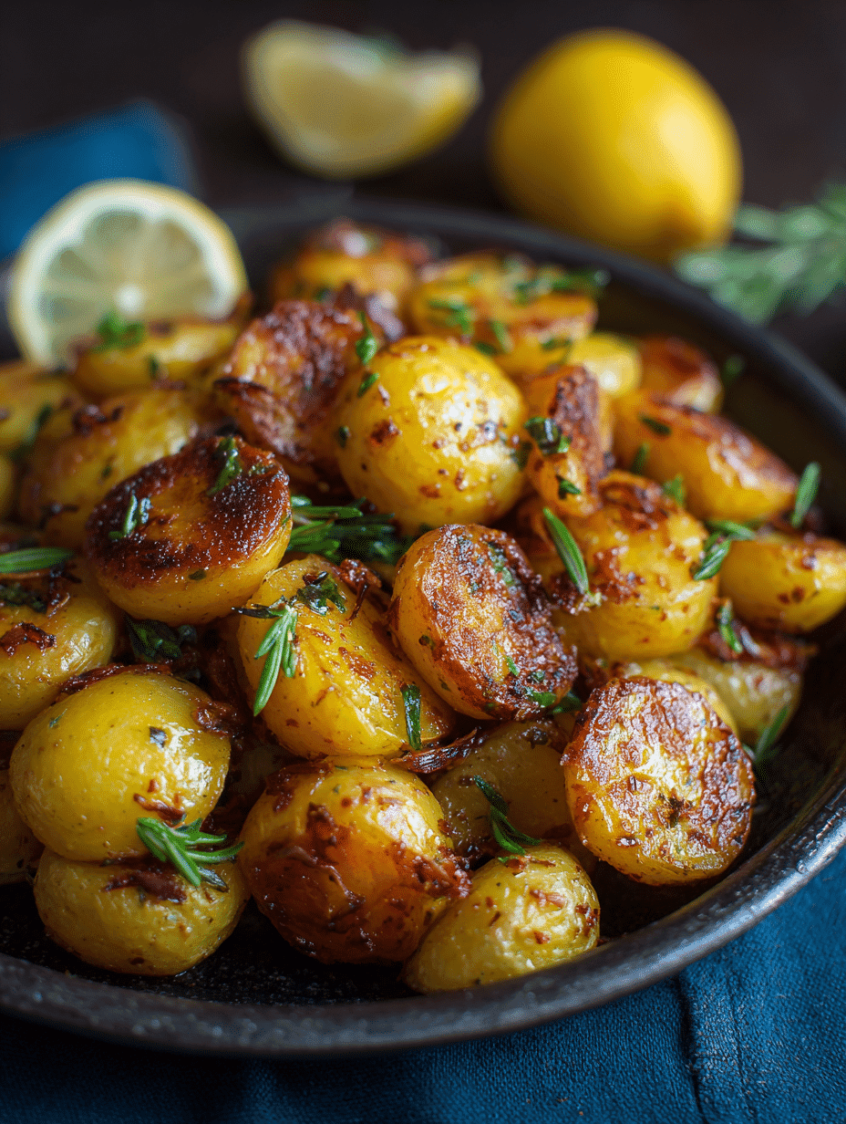 These Crispy Lemon Garlic Potatoes The Comfort Food That Turned My Busy Evenings Into Something Special
