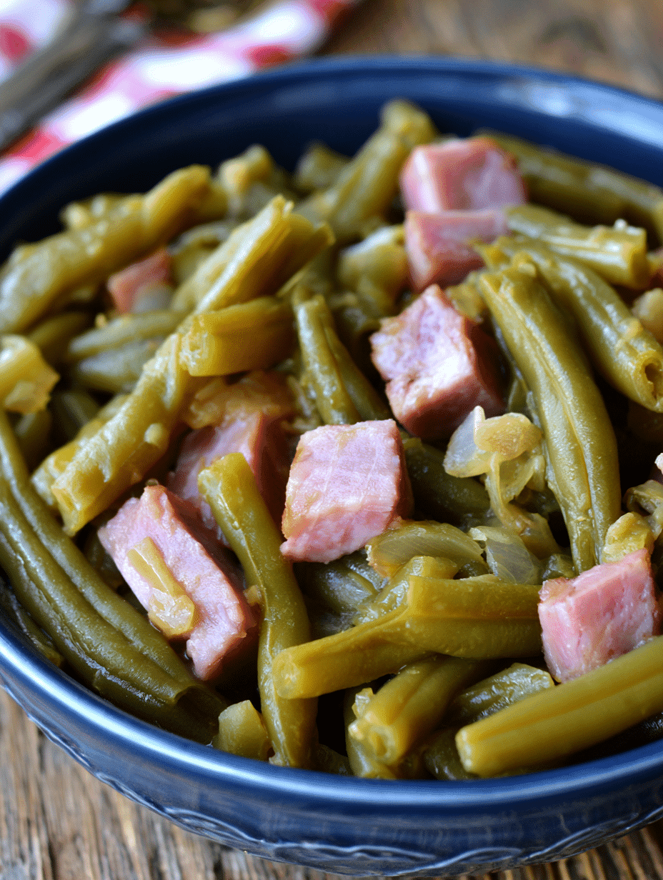Slow Cooker 4-Ingredient Amish Ham and Green Beans Recipe